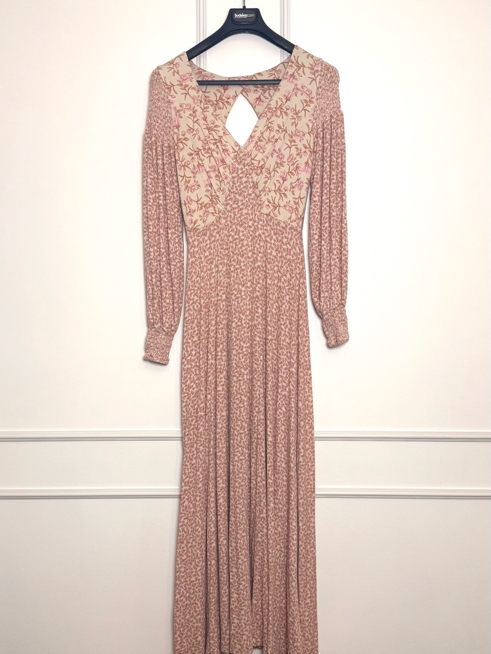 Free People Pink Love Story Maxi Dress Medium Romantic Dreamy - Picture 9 of 14
